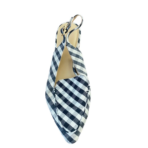 🤑5 for $25🤑 Women's Talbots Poppy Pointed Toe Slingback Gingham US Size 6.5 - Picture 2 of 9
